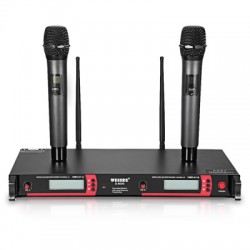 WEISRE U - 8030 Professional Dual Channel UHF Wireless Microphone Set